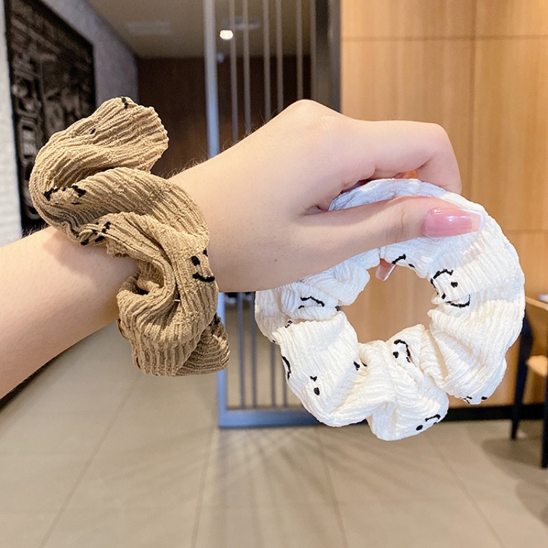 Cột tóc scrunchie mặt cười phòng cách Hàn Quốc - Gấu Thỏ House