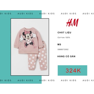 Bộ quần áo Mickey màu hồng cho bé - H&M chính hãng