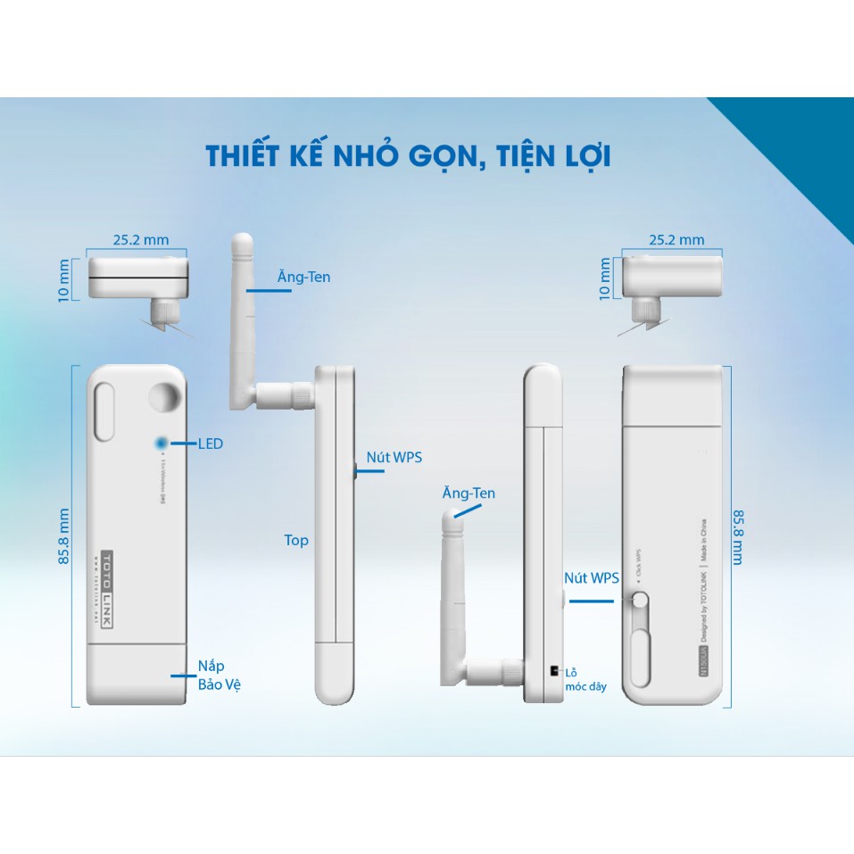 USB wifi chuẩn N 150Mbps TOTOLINK. N150UA