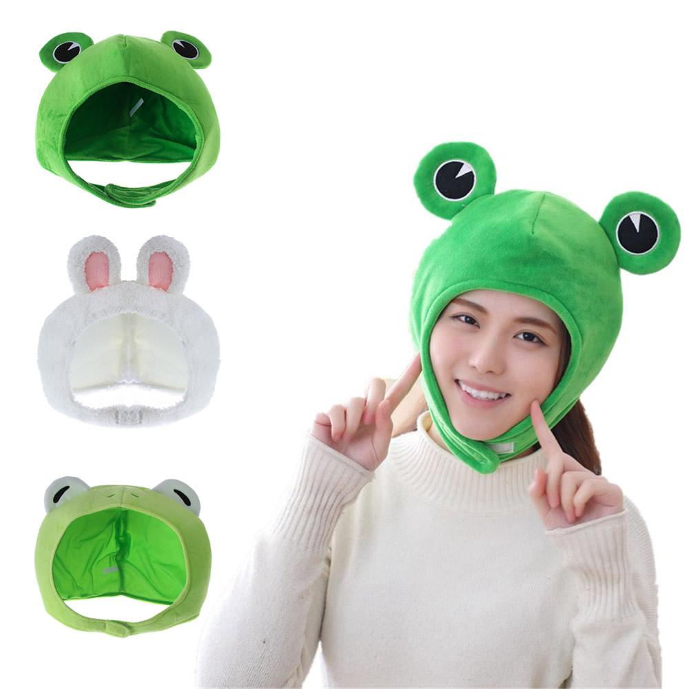 LAYOR1 Mũ Beanie Đính Mắt Ếch Và Thỏ Dễ Thương Cho Nữ