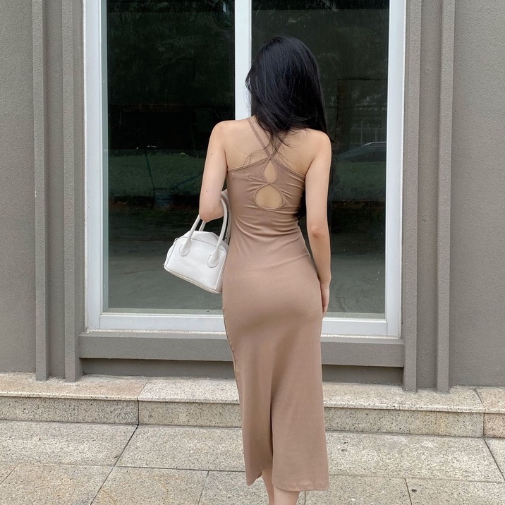 Đầm Thun Gân Lưng Cách Điệu - EDINI - D1489