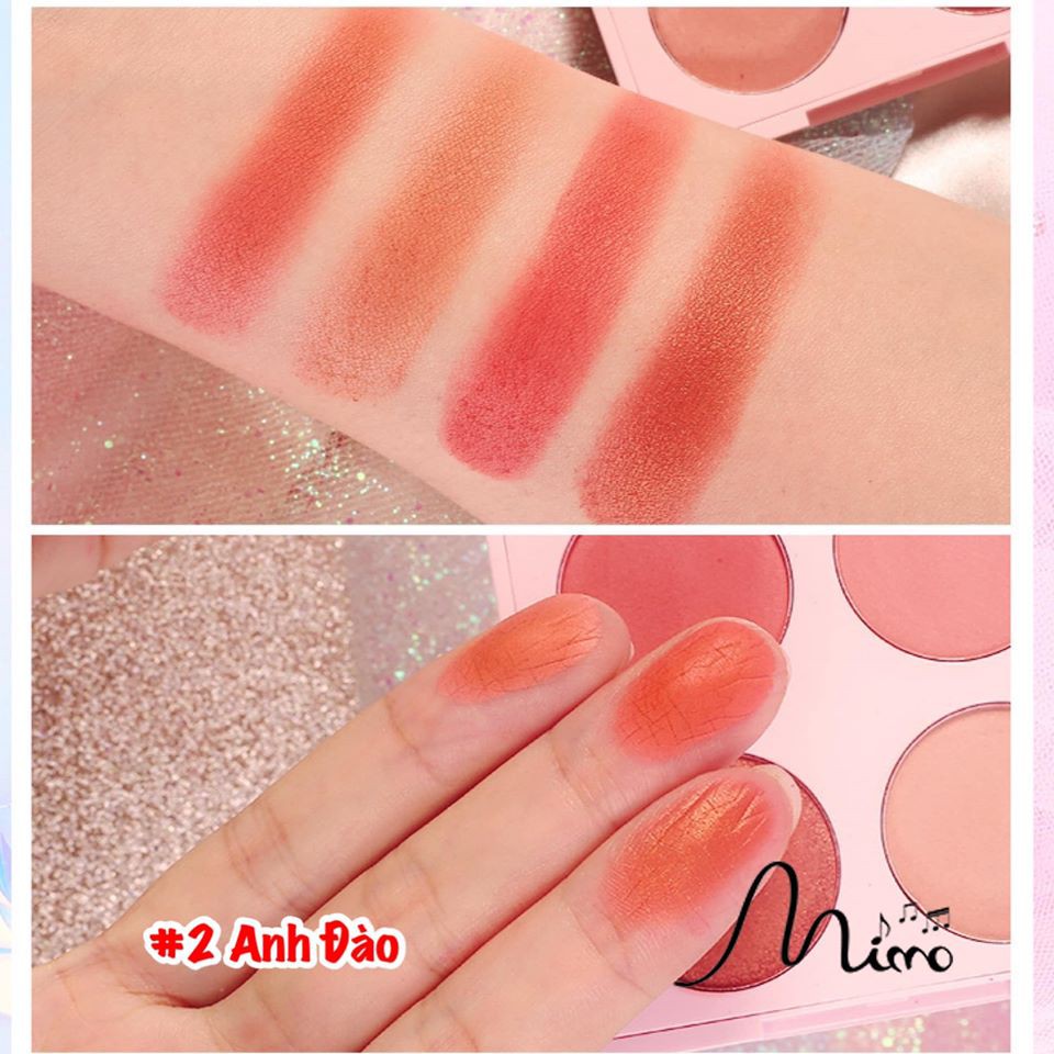 Phấn Mắt 4 Màu Wodwod Make-up Phấn trang điểm mắt ánh nhũ láp lánh