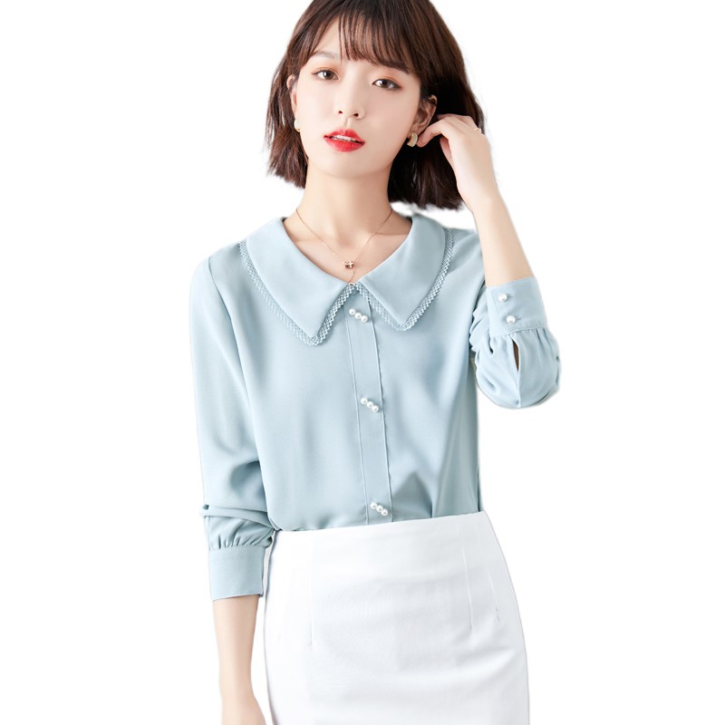 áo sơ mi nữ xanh ngọc siêu xinh 2021