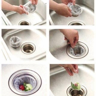 Túi lưới lọc rác chậu rửa 100c