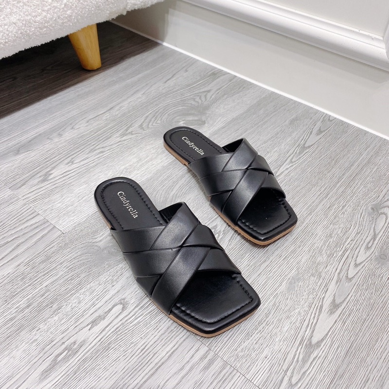 Dép nữ bản chéo full màu siêu xinh chất da mềm cao cấp êm chân - Chị Chảnh Store
