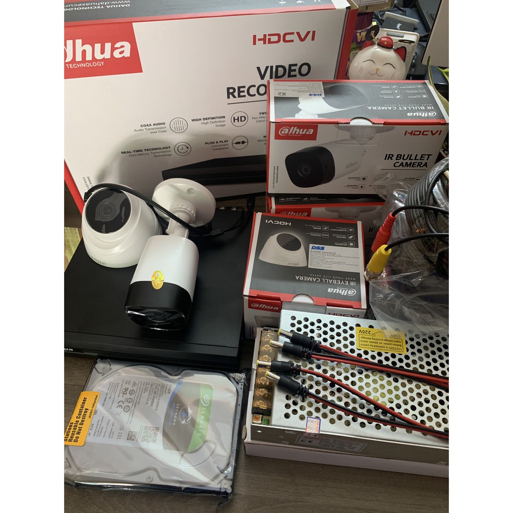 🎉🎉COMBO bao gồm 4 CAMERA, ĐẦU GHI, Ổ CỨNG 👉👉TẶNG KÈM NGUỒN và DÂY TÍN HIỆU 20M