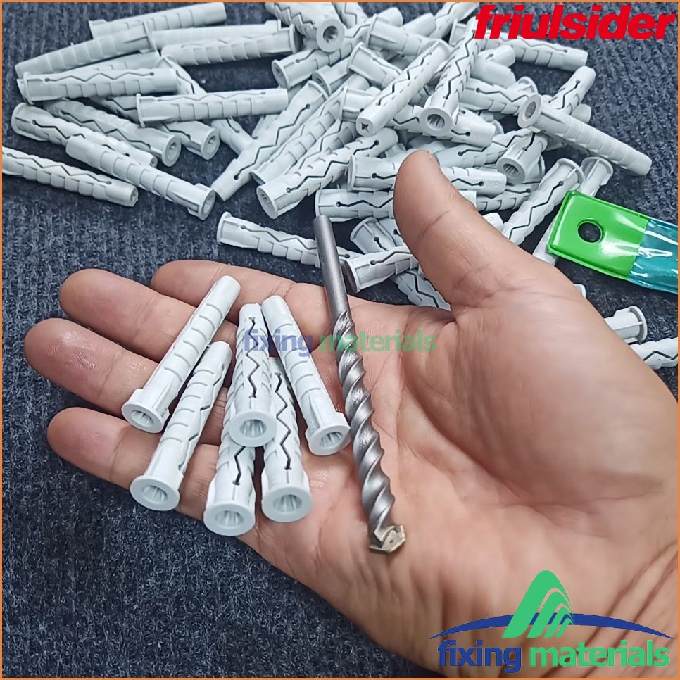 Combo gồm 100 cái tắc kê nhựa Friulsider XP (SX tại Ý) + 1 mũi khoan Heller (SX tại Đức)