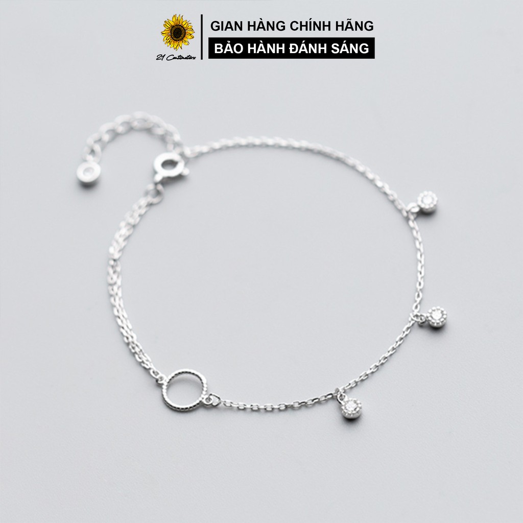 Lắc chân bạc 21 Centimeters LC43