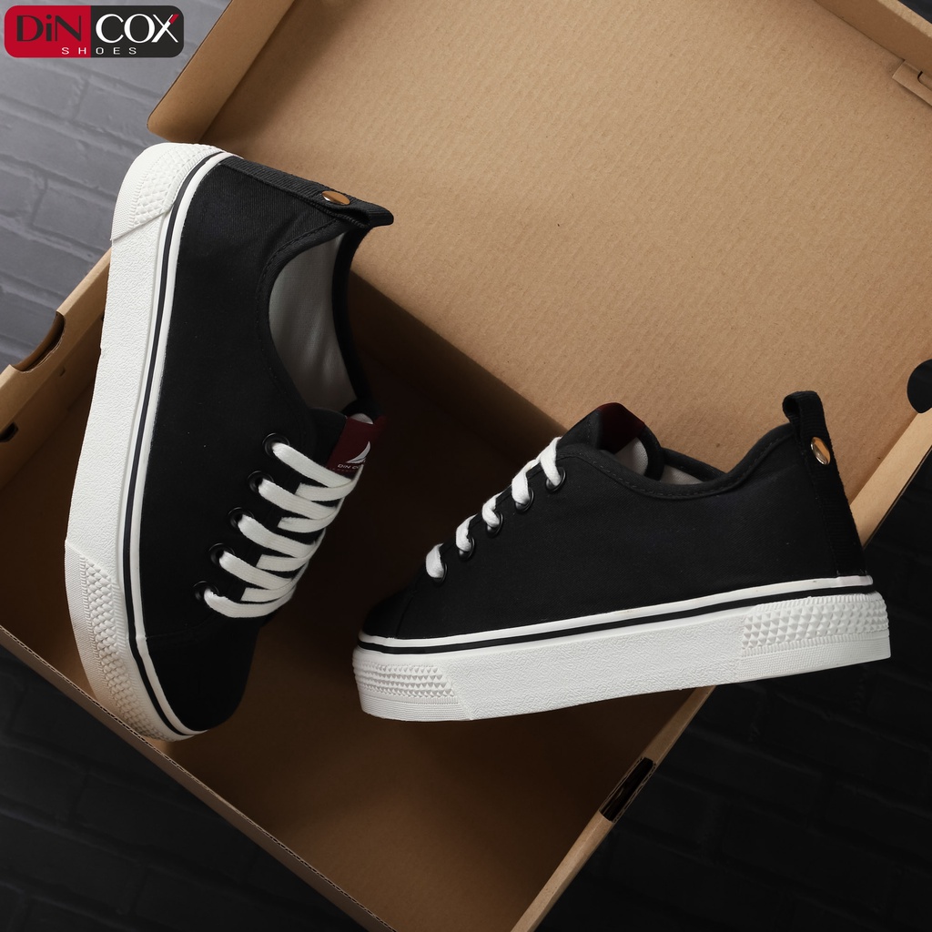 Giày Sneaker Vải Nữ DINCOX C46 Thanh Lịch Black