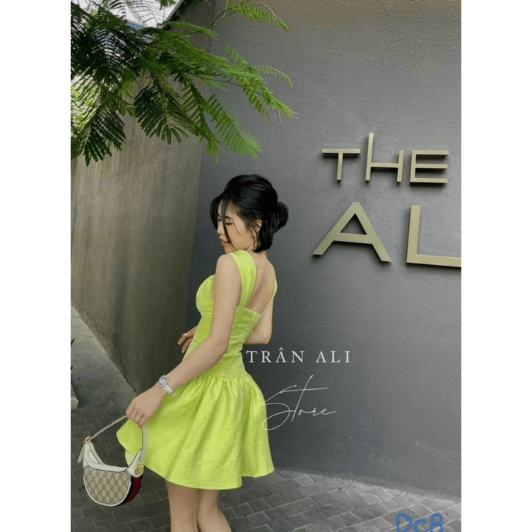 ĐẦM XÒE CỔ XOẮN DÂY NỮ MÀU HOT TREND THỜI THƯỢNG PU THỜI TRANG HHP