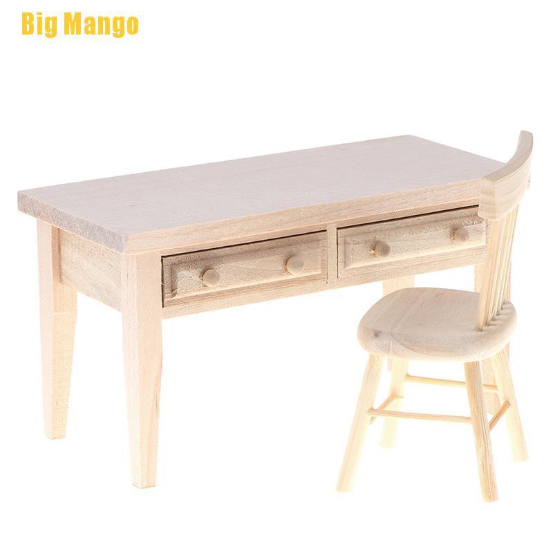 Bộ Bàn Ghế Mango Mini Trang Trí Nhà Búp Bê