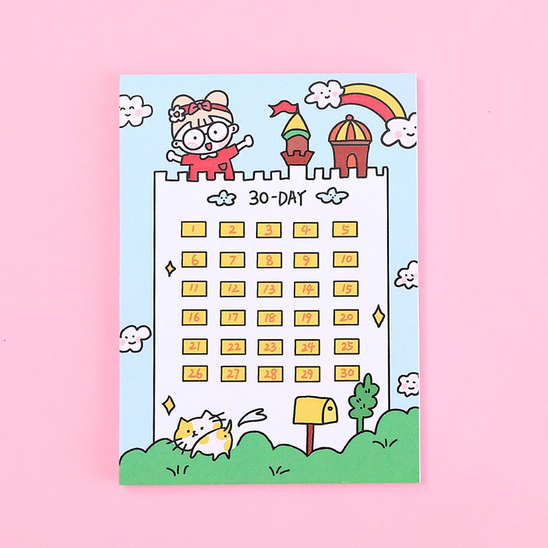 Cute Retro Style Decorative  Traveler's Notebook Cute Little Maru Post-It Cute Note Paper