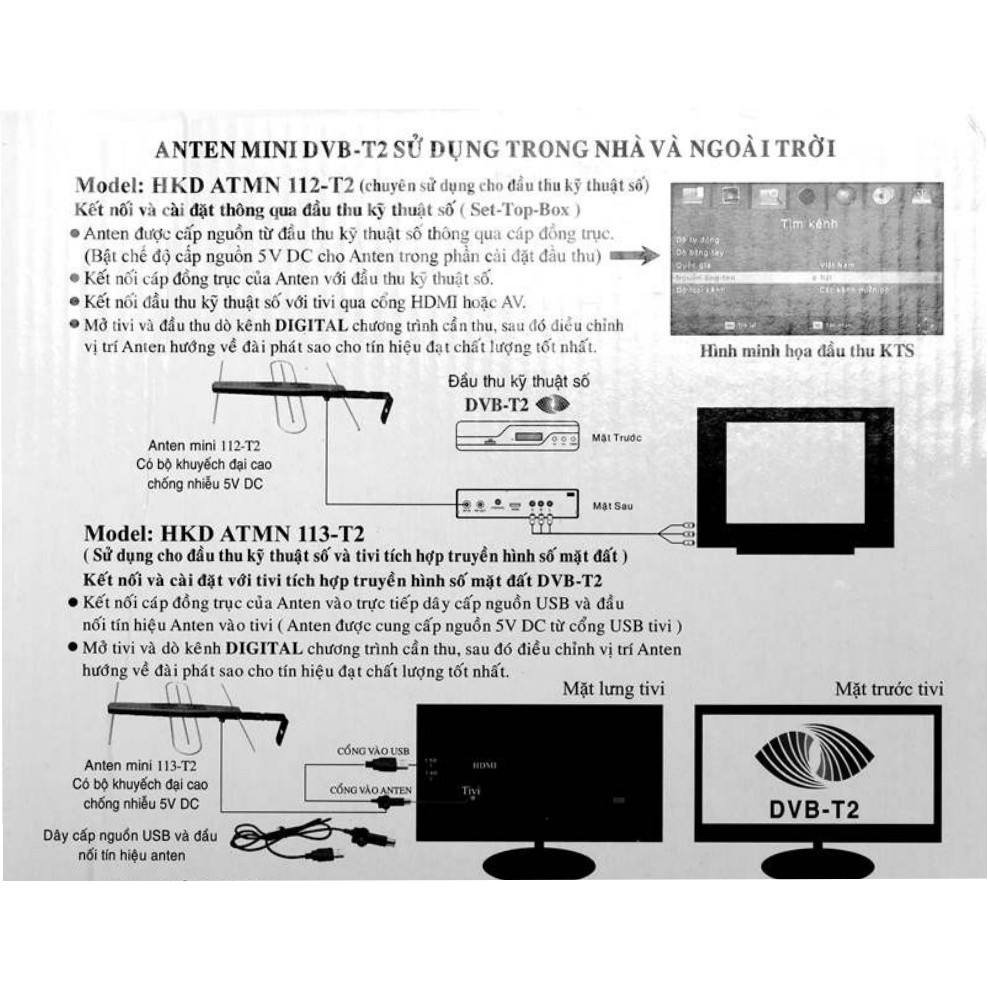 ANTEN TIVI KỸ THUẬT SỐ MẶT ĐẤT DVB T2 113