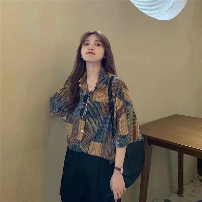 Áo dáng rộng màu trơn phong cách Hàn Quốc trẻ trung Bình thường và lỏng lẻo áo unisex áo phông oversize nam