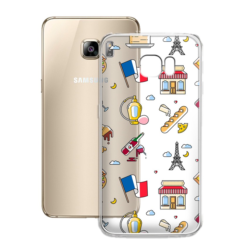 [FREESHIP ĐƠN 50K] Ốp lưng Samsung Galaxy S6 edge Plus in nổi họa tiết phong cảnh Paris - 01069 Silicone Dẻo