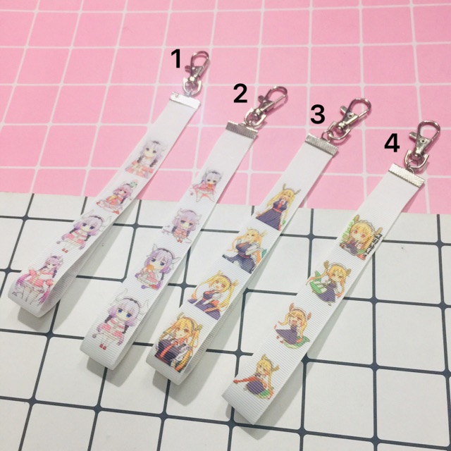 Móc nametag  dây strap maid dragon