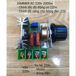 Dimmer điều tốc motor 220v hoặc chỉnh độ sáng bóng đèn