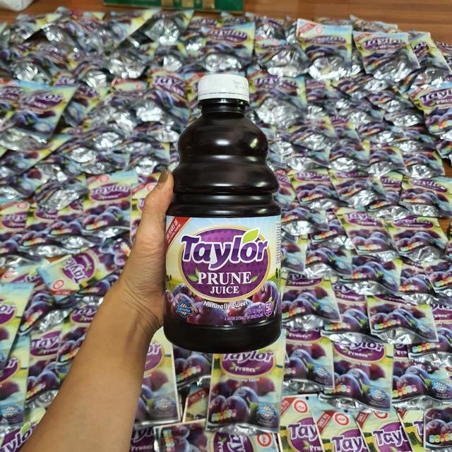 NƯỚC ÉP MẬN TAYLOR PRUNE TỰ NHIÊN/ HỮU CƠ 946ml - Naturally prune / Organic Prune Juice USA