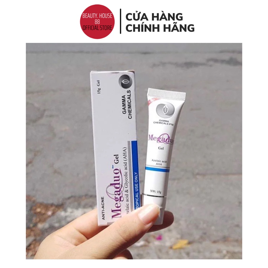 Megaduo Gel 15g Bản Aha &amp; Bản Plus Kem Chấm Mụn Trứng Cá/Giảm Thâm/Đầu Đen/Mụn Ẩn/Mờ Sẹo
