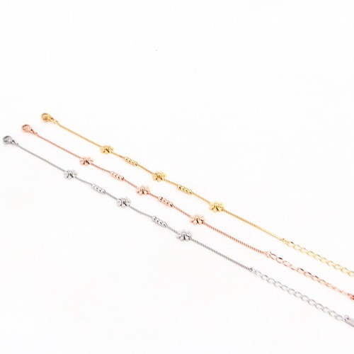 Lắc Chân Vòng Chân Titan Nữ Hoa Cúc Nhỏ Xinh Titan Ko Đen TT 2557