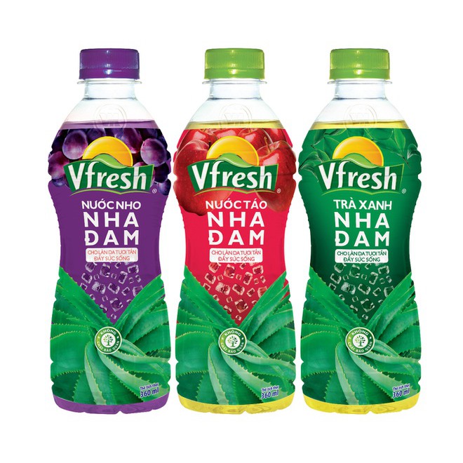 Thùng 24 chai VFRESH trà nha đam (350mlx 24 chai)