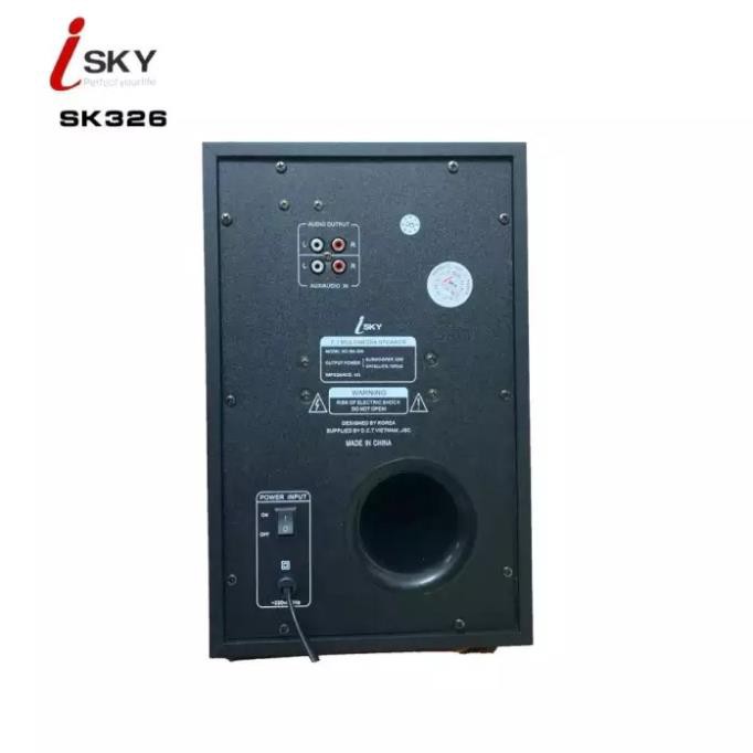 (Tặng kèm Mic không dây ) Dàn karaoke khủng âm thanh Hifi siêu Bass đỉnh cao có kết nối Bluetooth USB ISKY-SK326