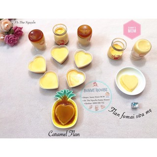 Khuôn làm bánh flan hình trái tim, hình hoa, khuôn tròn có nắp (chịu nhiệt được)