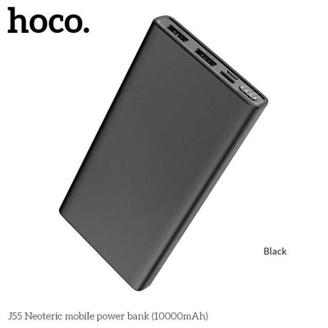 Pin sạc dự phòng Hoco J55 đèn báo pin, 2 cổng ra, tích điện dung lượng 10000mAh - Chính hãng