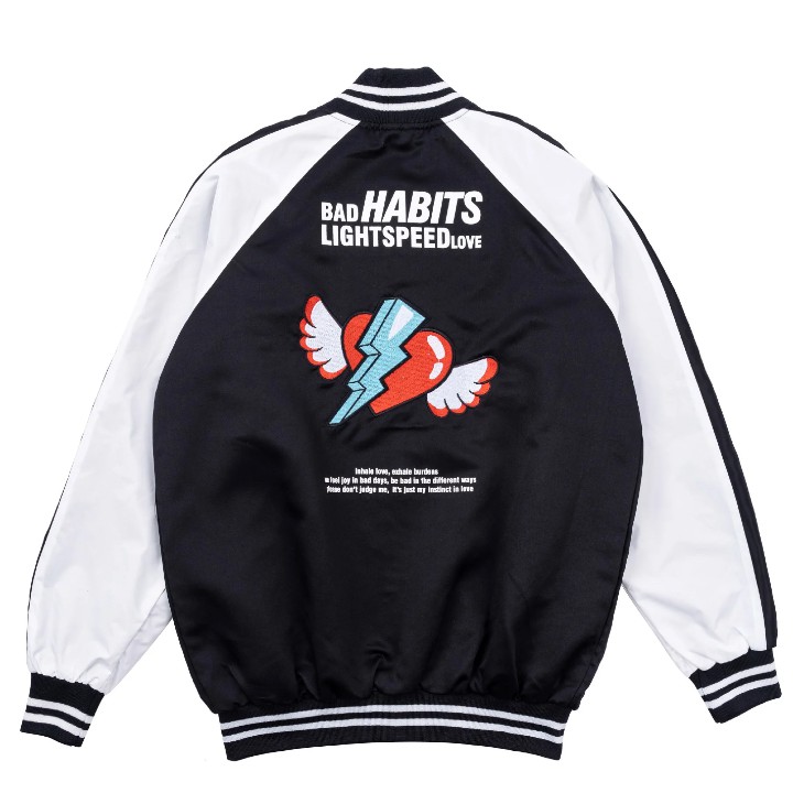 ÁO KHOÁC DÙ BOMBER BAD HABIT UNISEX - GIN STORE