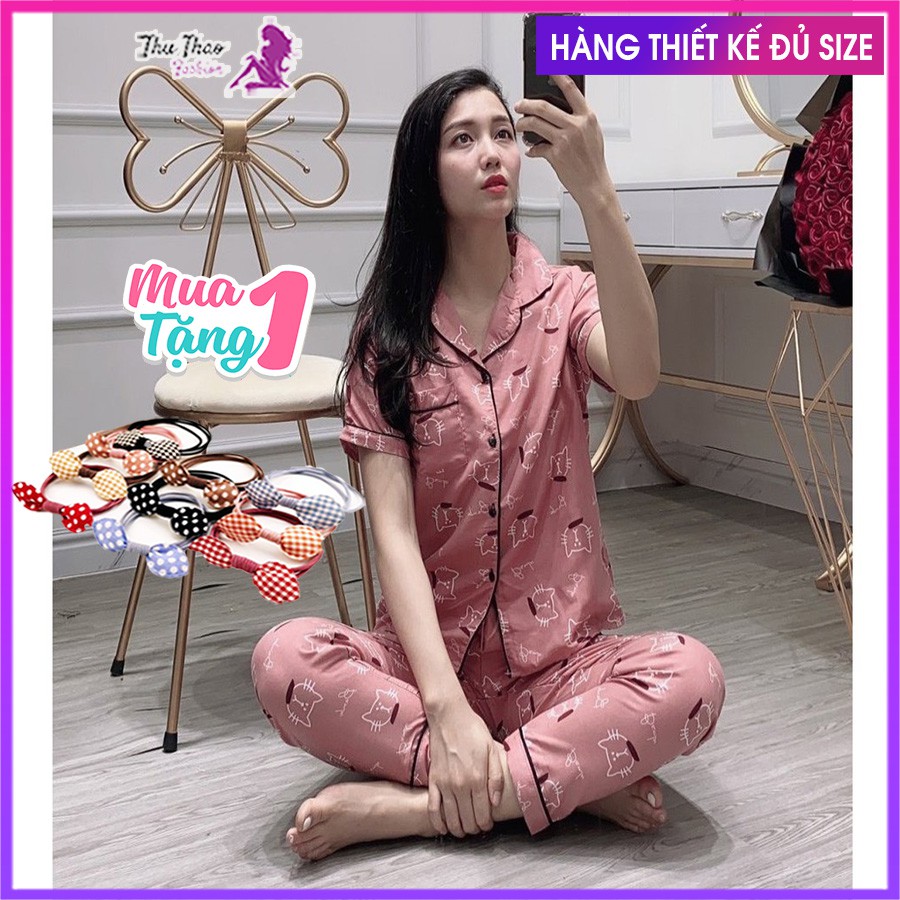 Bộ Đồ Ngủ Pijama Tay Ngắn Quần Dài-Kate Thái Loại 1 | BigBuy360 - bigbuy360.vn