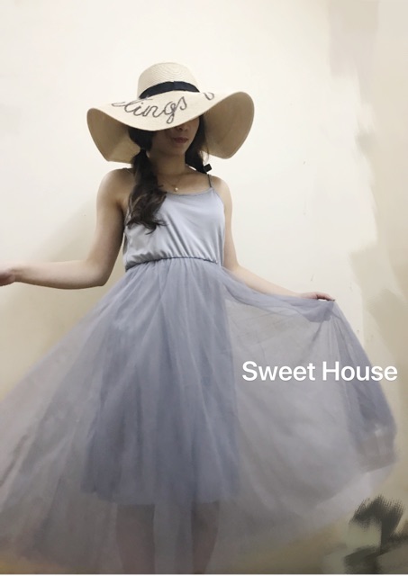 [VD007] Đầm midi 2 dây (có sẵn kèm ảnh thật)