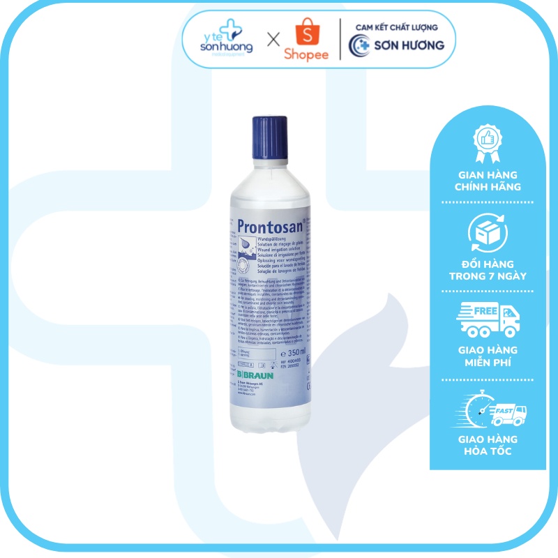 Dung dịch sát khuẩn Prontosan Solution 350Ml Braun nhanh lành vết thương, làm mềm vết loét