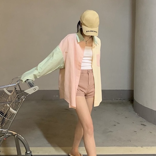 Áo Sơ Mi Nữ Dài Tay Cổ Tròn Thời Trang Hàn