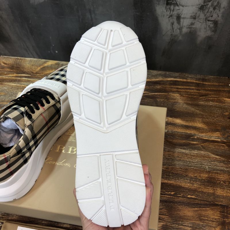 Giày thể thao nam đế cao mặt giày thiết kế họa tiết kẻ caro Burberry BBR