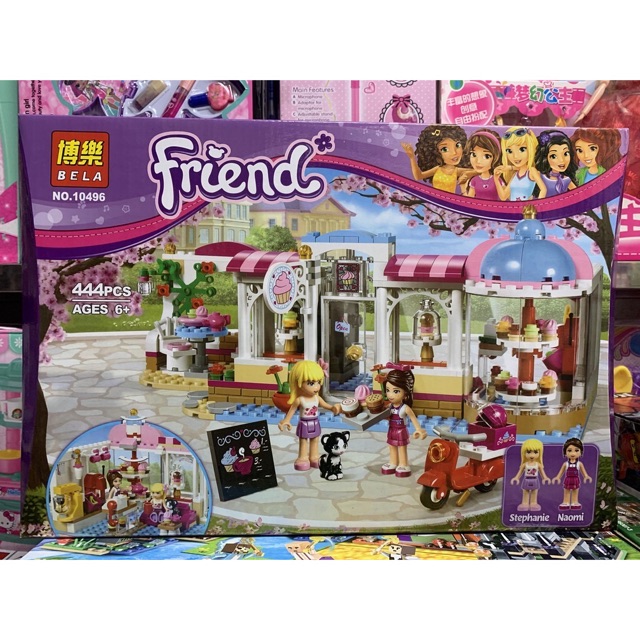 Lắp ghép xếp hình lego Friends bela 10496 tiệm bánh ngọt