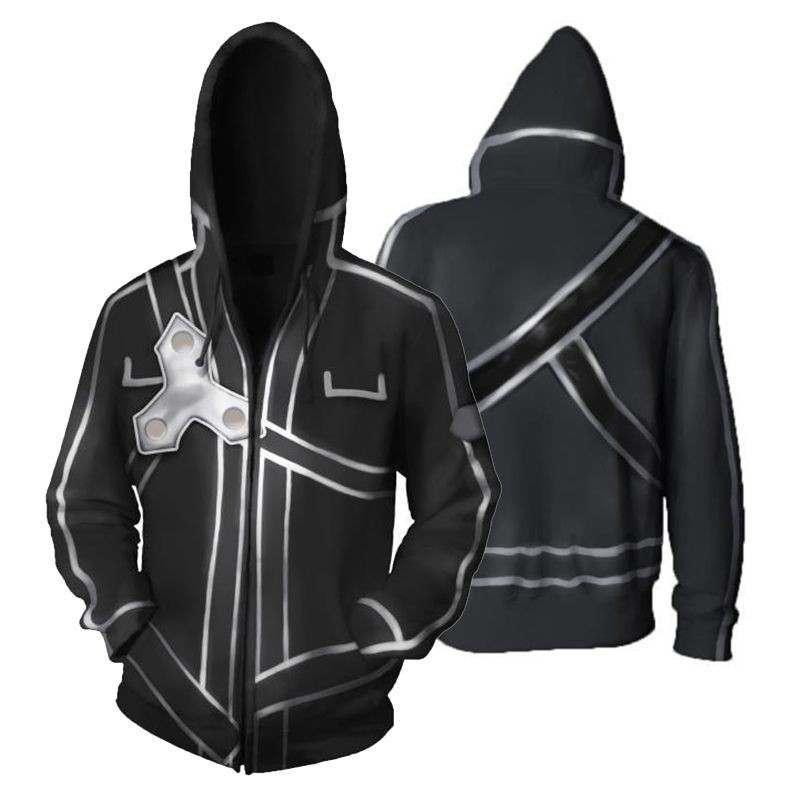 Áo Khoác Hoodie Họa Tiết Sword Art Online Sao Kirigaya Kazuto 3d Độc Đáo