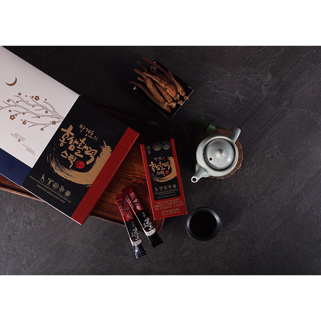 Nước Hồng sâm 6 năm tuổi Hàn Quốc Park Kyung Ho MAYJUNE LIFE & HEALTH giúp tăng cường sức khỏe chống lão hóa 30 gói/hộp