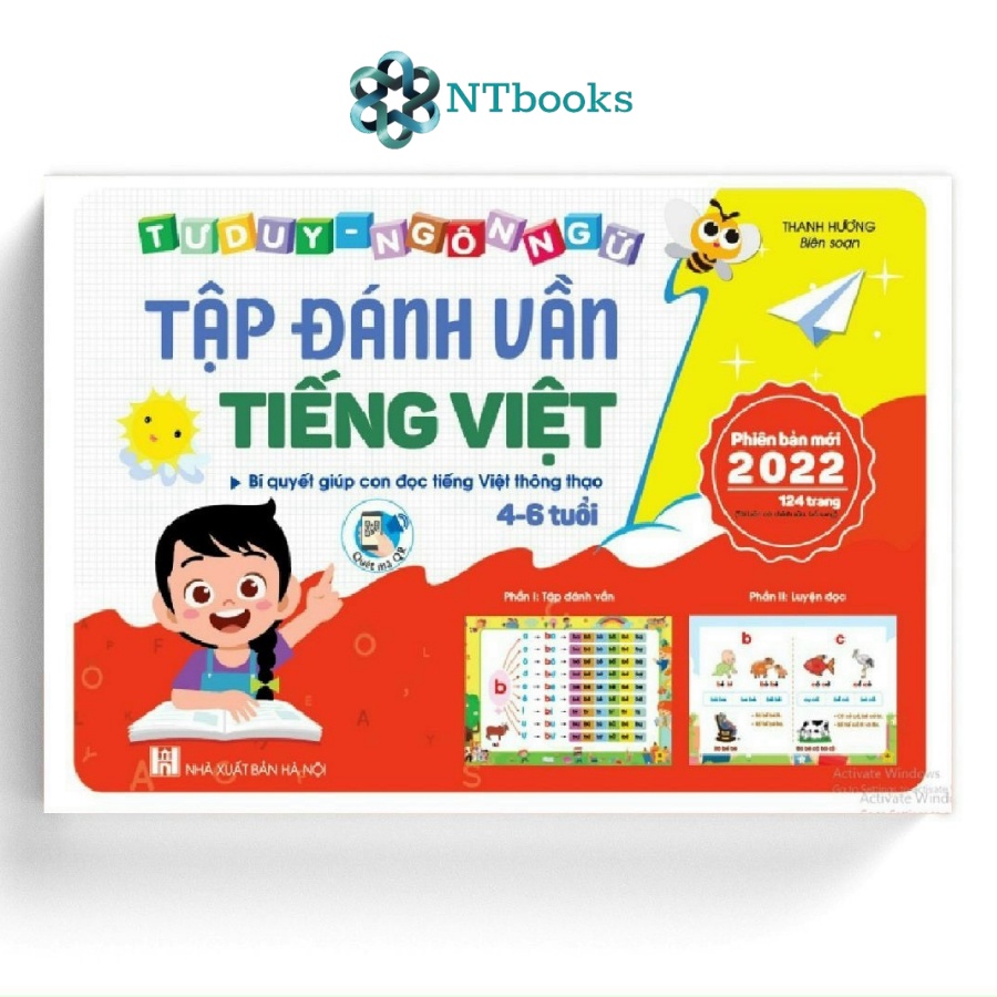 Sách Tập đánh vần tiếng Việt - Phiên bản mới 2022 - Quét mã QR nghe file đọc