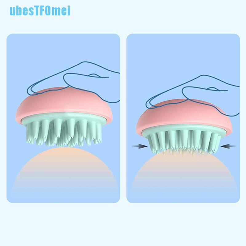 Lược Chải Tóc Massage Da Đầu Bằng Silicone Dùng Được Cả Dạng Ướt Và Khô