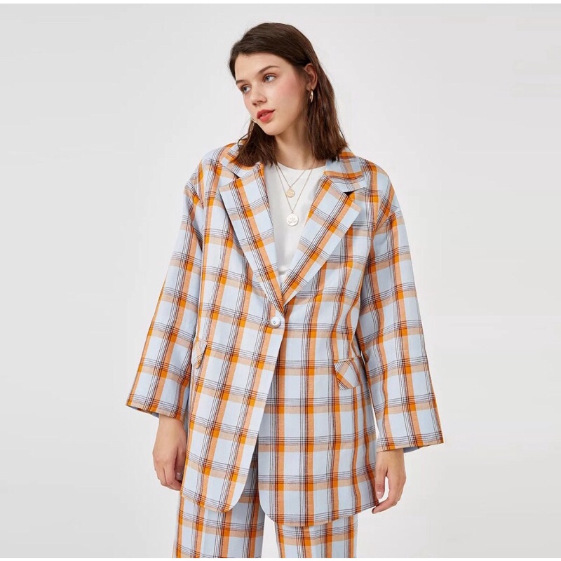 Áo blazer kẻ Vero moda