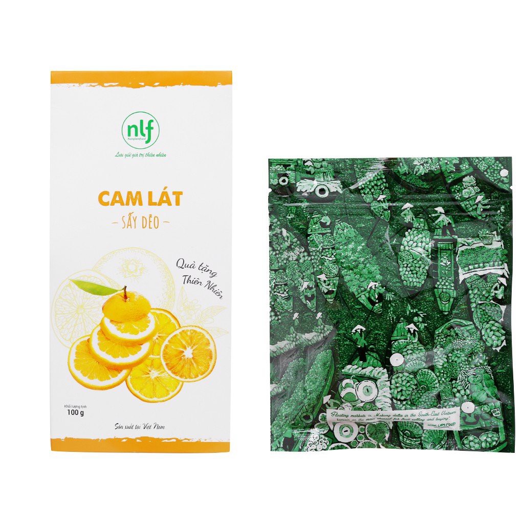 Cam lát sấy dẻo Nông Lâm Food 100g trái cây sấy ít đường ăn kiêng ,giảm cân,bổ sung các chất dinh dưỡng cho cơ thể