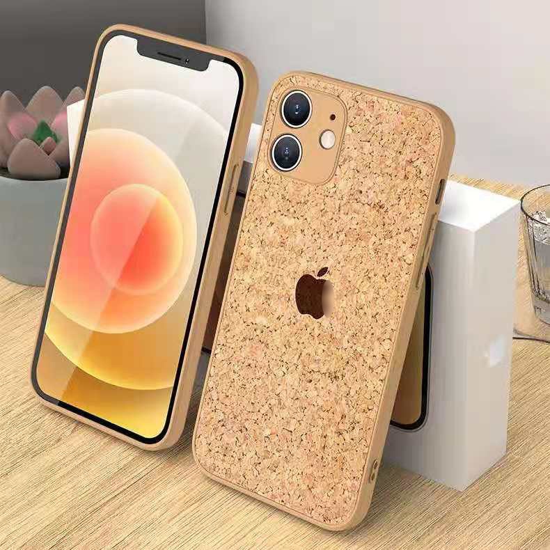 Ốp điện thoại gỗ chống sốc hình vuông in logo cho IPhone 13 12 11 Pro Max XS Max XR X 8 7 Plus