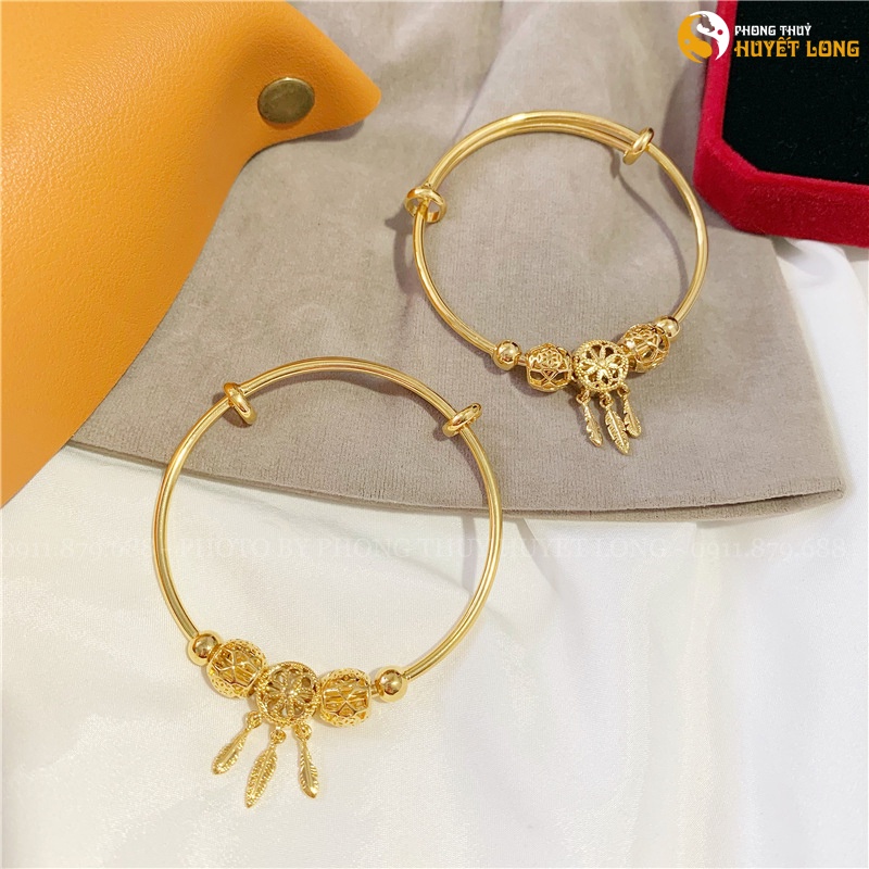 Vòng Tay Nữ Mạ Vàng 18K Cao Cấp Kiểu Dream Catcher Hàn Quốc, Lắc Tay Nữ Thời Trang, Cao Cấp, Sành Điệu