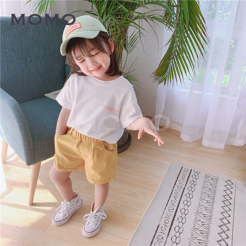 Quần Short Cotton Màu Trơn Dễ Phối Đồ Cho Bé 1-8 Tuổi