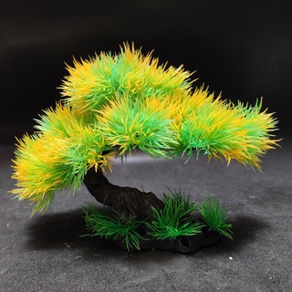 Cây cảnh nhựa trang trí bể cá - cây 1 tán bonsai