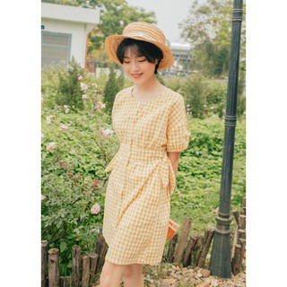 Váy kẻ caro Heidi Bleubird