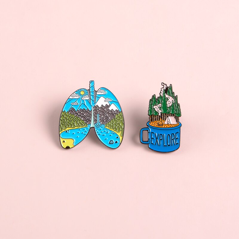 Ghim Cài Áo Hình Ly Nước Dễ Thương Dùng Làm Quà Tặng Cho Bạn Bè / Du Lịch