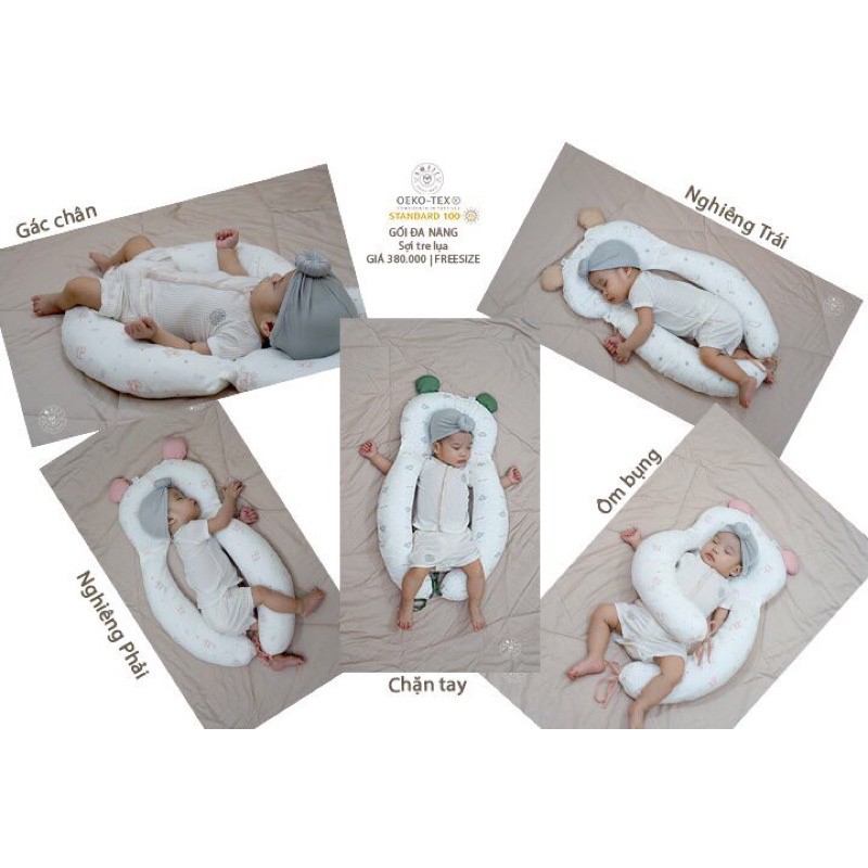 Hrnee-gối đa năng chất vải sợi tre lụa