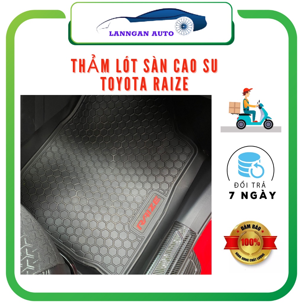 Thảm lót sàn ô tô Toyota Raize 2021, bộ trải sàn cao su PVC đúc, không mùi an toàn dễ dàng vệ sinh giá tốt