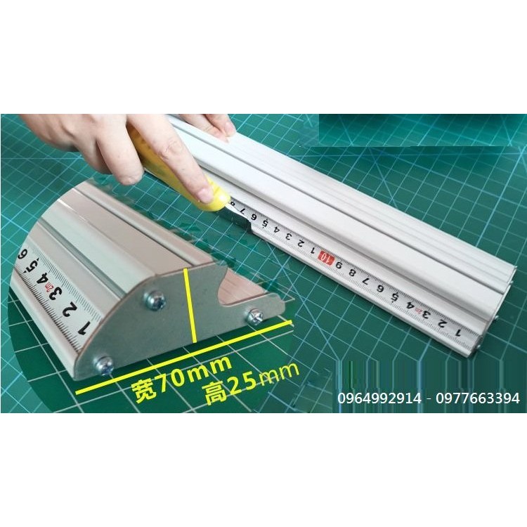Thước nhôm chống trơn trượt, thước đo chống trơn trượt, thước cắt fomex mica alu
